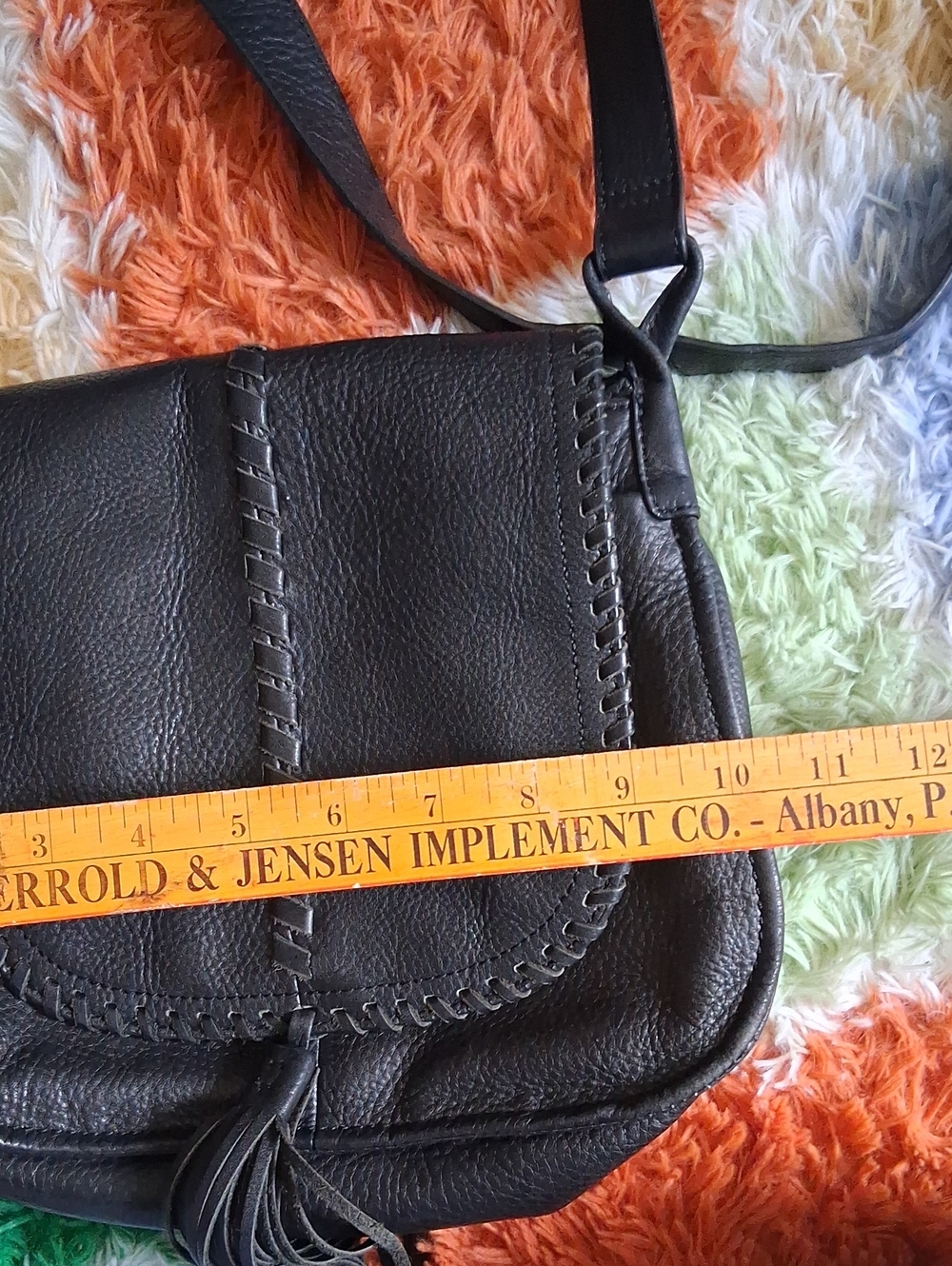 Hobo Pebbled Leather Crossbody Bag w/ Tassel - Picture 14 of 16